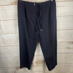 Calvin Klein Navy Blue Drawstring Trousers Size Large